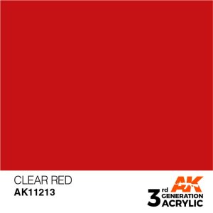 AK INTERACTIVE 11213 - Acrylic paint Clear Red 17ml