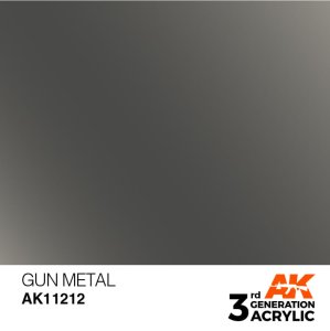 AK INTERACTIVE 11212 - Acrylic paint Gun Metal 17ml