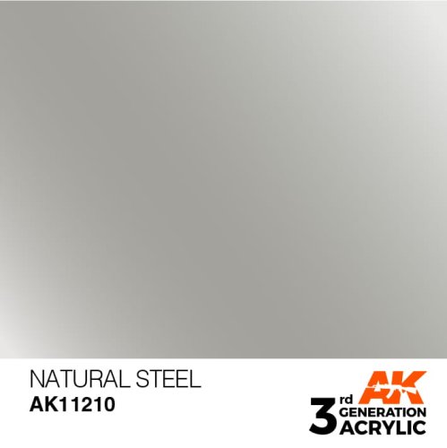 Go to product AK INTERACTIVE 11210 - Acrylic paint Natural Steel 17ml
