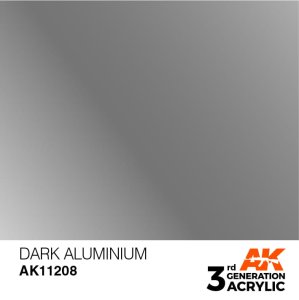 AK INTERACTIVE 11208 - Acrylic paint Dark Aluminium 17ml