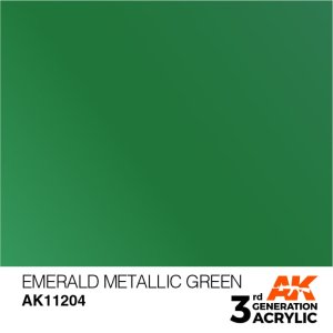 AK INTERACTIVE 11204 - Acrylic paint Emerald Metallic Green 17ml