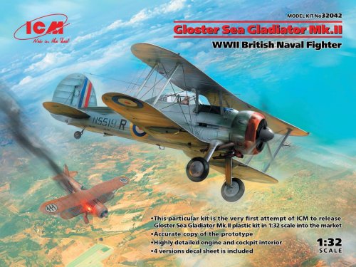 Go to product ICM 32042 - 1:32 Gloster Sea Gladiator Mk.II WWII British Naval Fighter