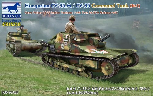 Go to product BRONCO CB 35216 - 1:35 Hungarian CV-35M / CV-35 - Carro Veloce L3/35 Italian Tankette (with Twin 34/37M Gebauer MG)