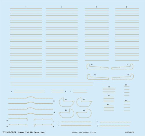 Go to product EDUARD D72023 - 1:72 Fokker D.VII rib tapes linen