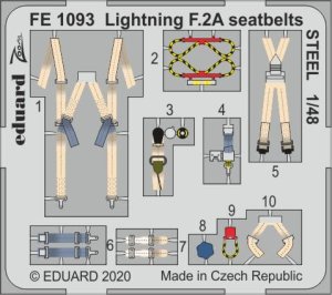 EDUARD FE1093 - 1:48 Lightning F.2A seatbelts - Steel