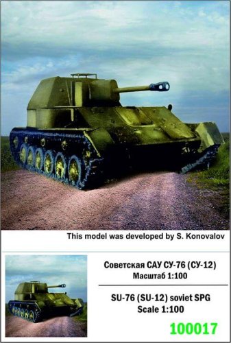 Go to product ZEBRANO Z100-017 - 1:100 Su-76 (Su-12) Soviet SPG