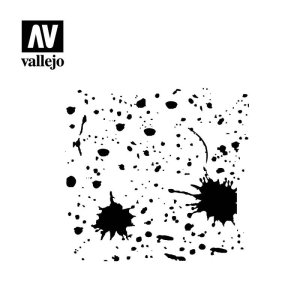 VALLEJO ST-TX003 - 1:35 Splash & Stains stencil