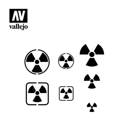 Go to product VALLEJO ST-SF005 - Radioactivity Signs stencil