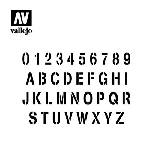 Go to product VALLEJO ST-LET002 - 1:35 Stamp Font stencil