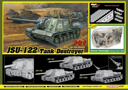 Go to product DRAGON 6787 - 1:35 JSU-122 Tank Destroyer w/ German Panzerjager