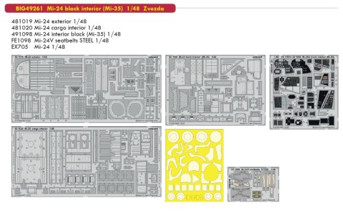 Go to product EDUARD BIG49261 - 1:48 Mi-24 black interior (Mi-35)