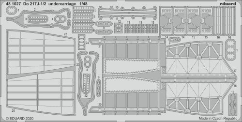 Go to product EDUARD 481027 - 1:48 Do 217J-1/2 undercarriage