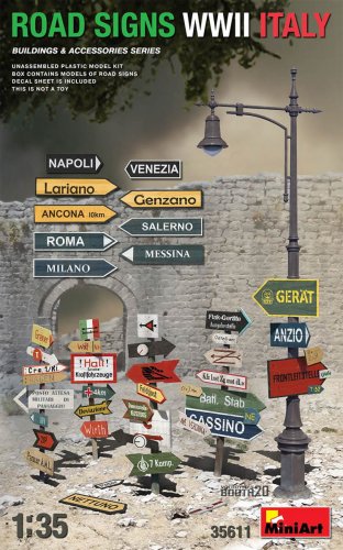 Go to product MINIART 35611 - 1:35 Road Signs WWII Italy