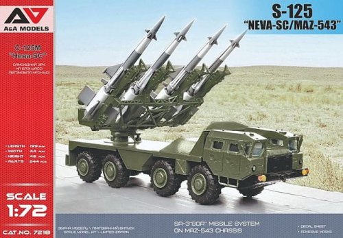 Go to product A&A MODELS 7218 - 1:72 S-125 NEVA-SC on MAZ-543 chassis
