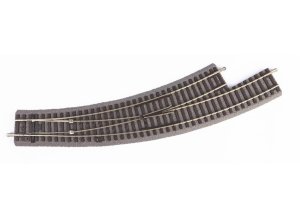 PIKO 55427 H0 - Curved turnout lrft BWL-R3 with roadbed.