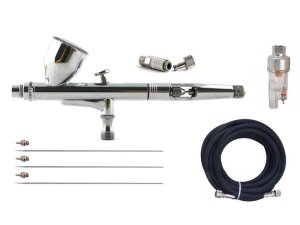 FINE-ART FA-180XK - Airbrush set, nozzle sizes 0,2/0,3/0,5mm, with accessories.