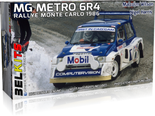 Go to product BELKITS 015 - 1:24 MG Metro 6R4 Rallye Monte Carlo 1986 - Malcolm Wilson, Nigel Harris