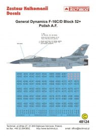 TECHMOD 48124 - 1:48 F-16 C/D Numbers
