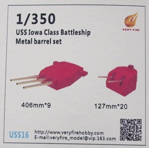 Go to product VERY FIRE USS16 - 1:350 USS Iowa Class Metal Barrels And Waterblast