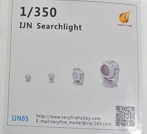 Go to product VERY FIRE IJN05 - 1:350 IJN Searchlight(3 types, 16 sets)