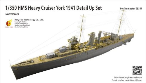 Go to product VERY FIRE VF350021 - 1:350 HMS York 1941  Detail up Set for (for Trumpeter 05351)