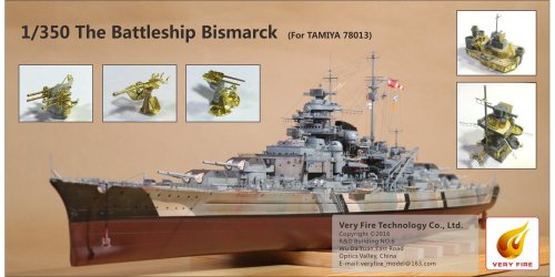 Go to product VERY FIRE VF350003 - 1:350 The Battleship Bismarck For Tamiya 78013