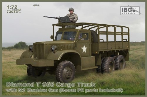 Go to product IBG 72083 - 1:72 Diamond T 968 Cargo Truck with M2 Machine Gun