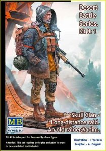 MASTER BOX 35213 - 1:35 Skull Clan - Long-distance raid. Kit №1. An old raider. Vadim - Pоst-apocalyptic fiction. Desert Battle Series