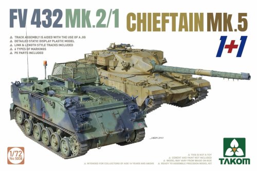 Go to product TAKOM 5008 - 1:72 FV432 Mk.2/1 Chieftain Mk.5 (1+1)
