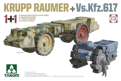 Go to product TAKOM 5007 - 1:72 Krupp Raumer + Vs.Kfz. 617