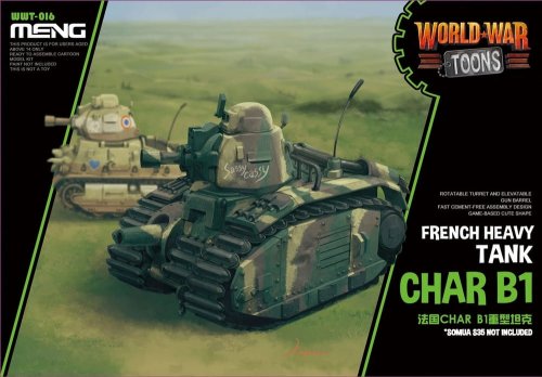 Go to product MENG MODEL WWT015 - World War Toons Char B1 French Medium Tank