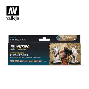 VALLEJO 80259 - Fleshtones - WizKids Premium Paints Set 8 x 8 ml