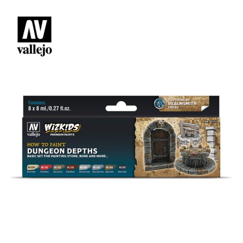 Go to product VALLEJO 80251 - Dungeon Dephts - WizKids Premium Paints Set 8 x 8 ml