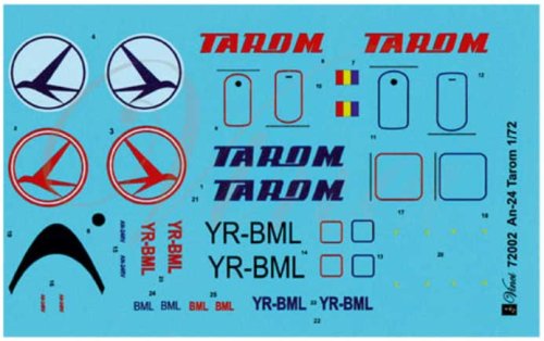 Go to product BIGMODEL VINCI 72002 - 1:72 An-24 Tarom