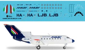 BIGMODEL VINCI 144006 - 1:144 Jak-40 Malev