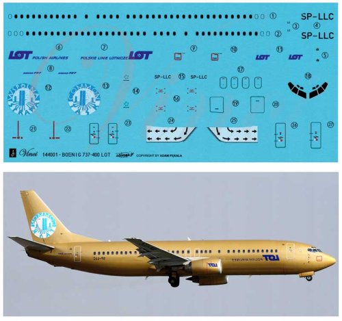 Go to product BIGMODEL VINCI 144001 - 1:144 Boeing 737-400 Wspólna Sprawa