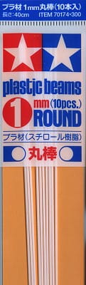 Go to product TAMIYA 70174 - Plastic Beams 1mm Round, 10pcs
