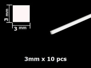 TAMIYA 70130 - Plastic Beams 3mm Square, 10pcs