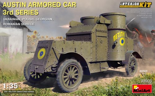 Go to product MINIART 39005 - 1:35 Austin Armored Car 3rd series - Ukrainian, Polish, Georgian, Romanian service w/ Interior
