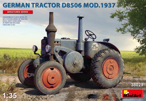 Go to product MINIART 38029 - 1:35 German Tractor D8506 Mod.1937