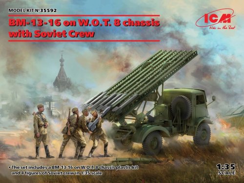 Go to product ICM 35592 - 1:35 BM-13-16 on W.O.T. 8 chassis with Soviet Crew