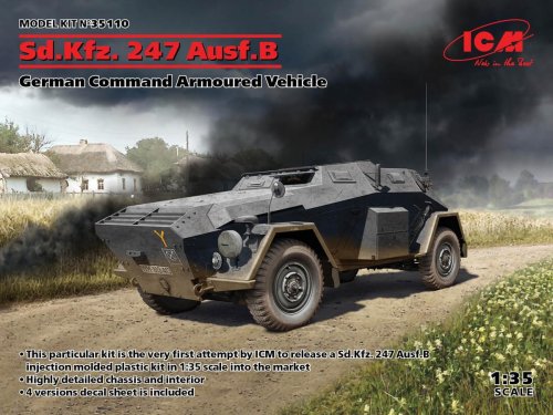 Go to product ICM 35110 - 1:35 Sd.Kfz. 247 Ausf.B German Command Armoured Vehicle