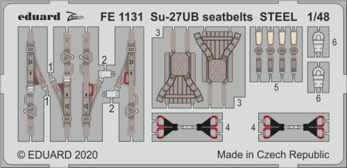 Go to product EDUARD FE1131 - 1:48 Su-27UB seatbelts - Steel