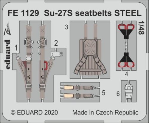 Go to product EDUARD FE1129 - 1:48 Su-27S seatbelts - Steel