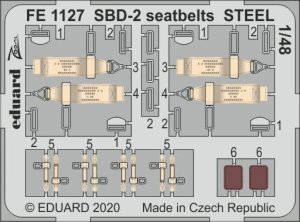 EDUARD FE1127 - 1:48 SBD-2 seatbelts - Steel