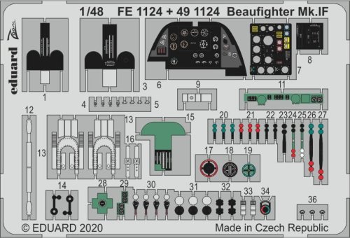 Go to product EDUARD FE1124 - 1:48 Beaufighter Mk.IF