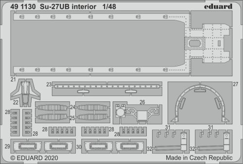 Go to product EDUARD 491130 - 1:48 Su-27UB interior