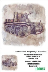 ZEBRANO Z100-057 - 1:100 Renault AMR35 ZT1b French Light Tank
