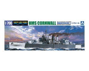 AOSHIMA 05674 - 1:700 HMS Cornwall British Heavy Cruiser