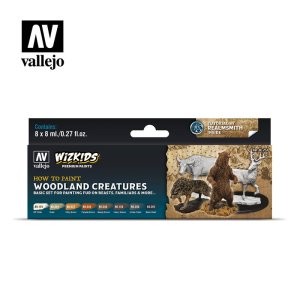 VALLEJO 80254 - Woodland Creatures - WizKids Premium Paints Set 8 x 8 ml